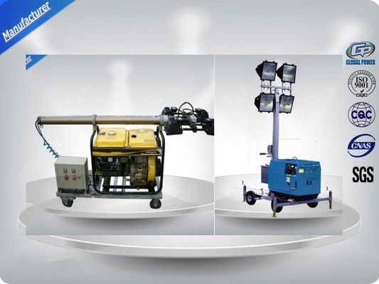 China Elevado desempenho móvel da torre clara da construção com iluminação do diodo emissor de luz, impulso da mão fornecedor