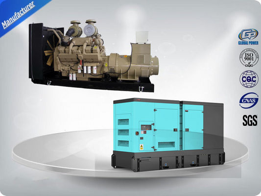 Conjunto de gerador de emergência de tipo silencioso / aberto Potência diesel 750 Kwa / 600 Kw, Estrutura apertada fornecedor