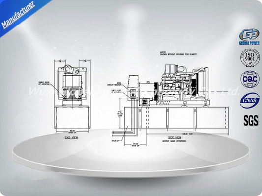 Grupo de gerador industrial do motor de 500 KVA Perkins tipo aberto de 3 fases/tipo silencioso fornecedor